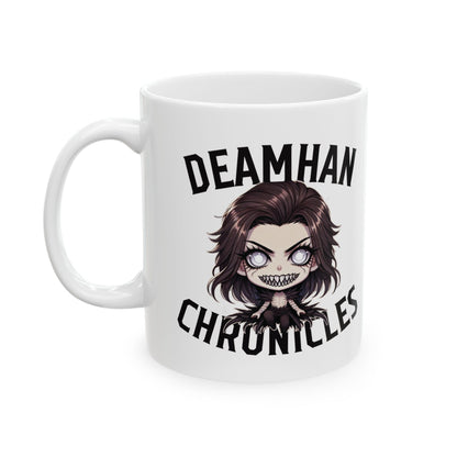 Deamhan Chronicles: The Sinister Smile Mug (white)