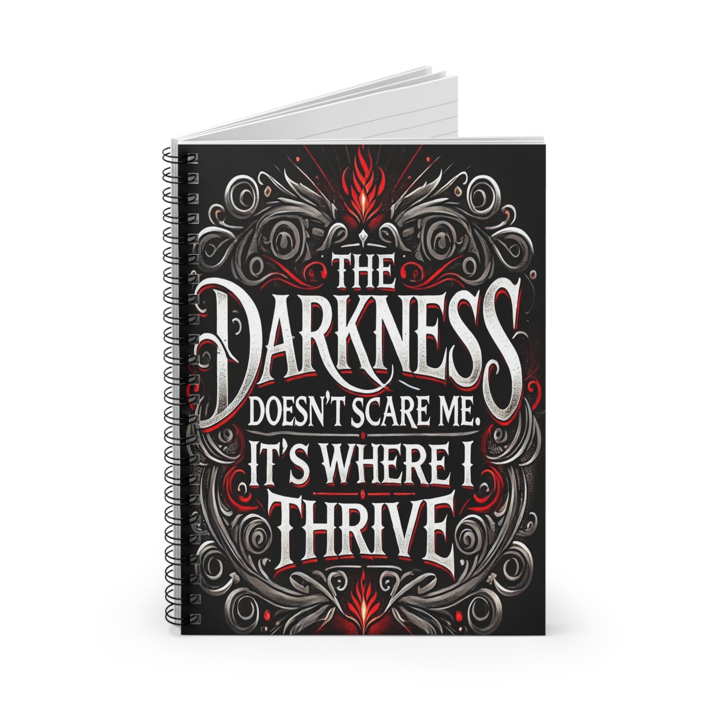 The Darkness Thrives Notebook - Red and Black Edition