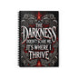 The Darkness Thrives Notebook - Red and Black Edition