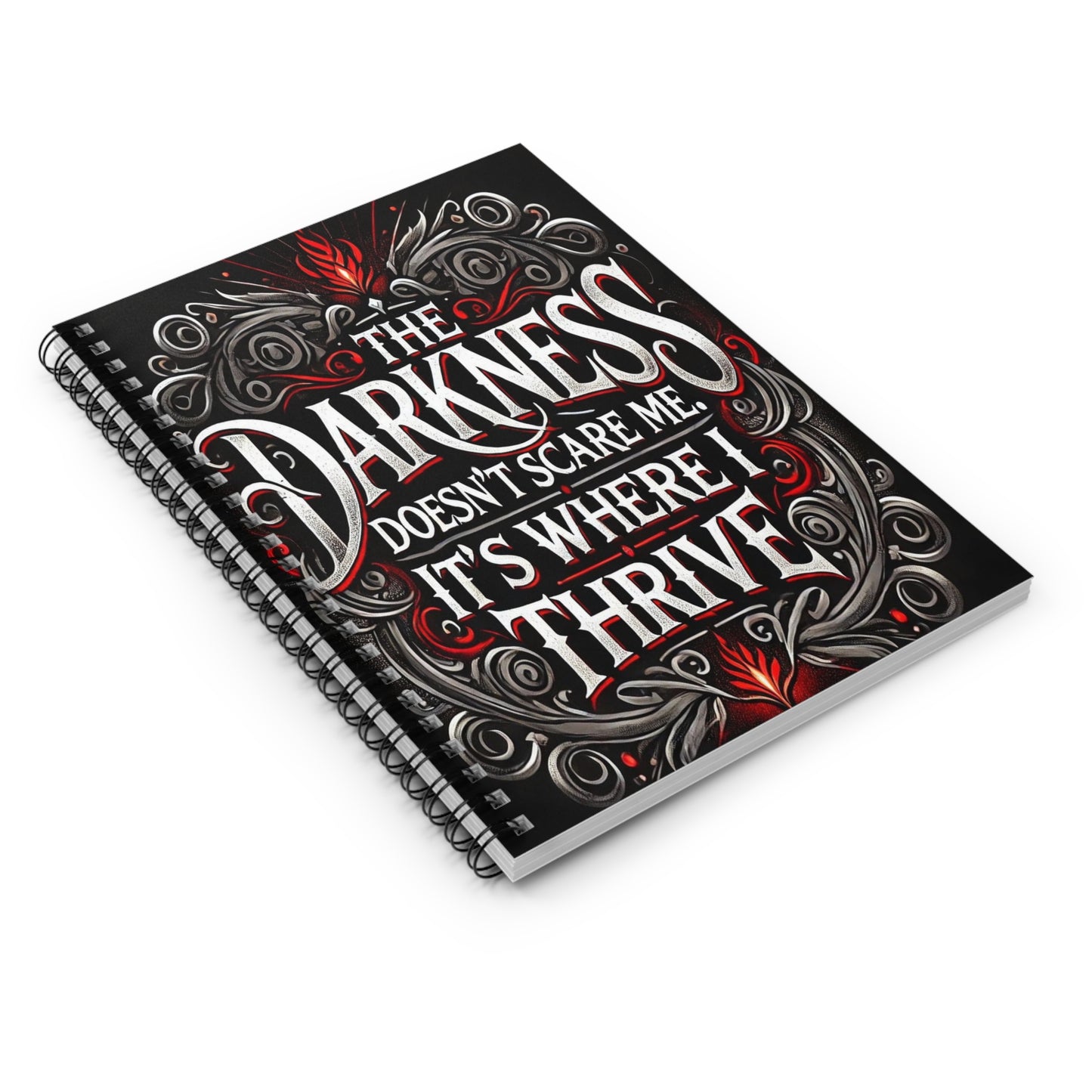 The Darkness Thrives Notebook - Red and Black Edition