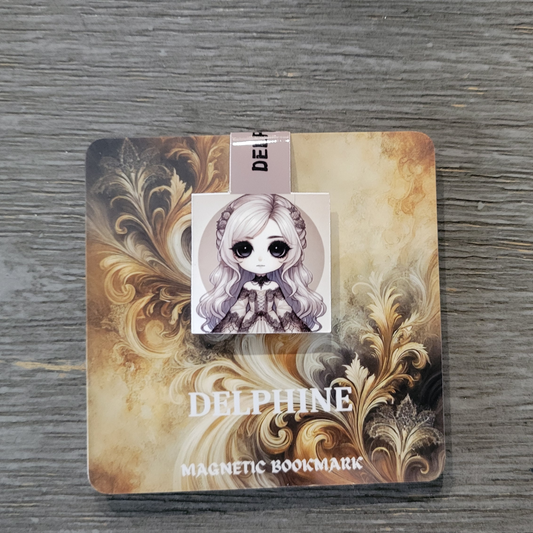 Delphine Magnetic Bookmark – Graceful and Haunting Elegance